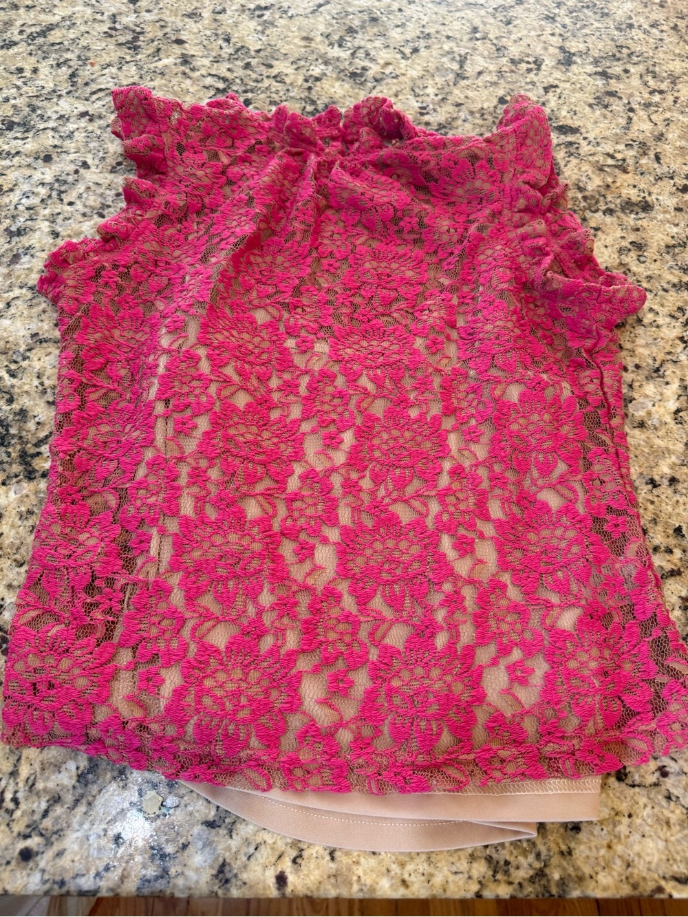 dolan Fuchsia Pink Floral Lace Sleeveless Camisole